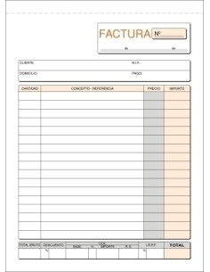 TALONARIO FACTURAS 4º NATU TRIPLI LOAN T-65 - Pack de 5 unidades